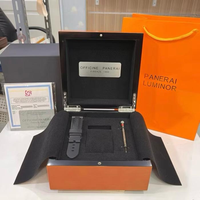 Kotak Jam Tangan Panerai Luminor Original Box Panerai Kayu Mewah Full Set Free Rubber & Obeng