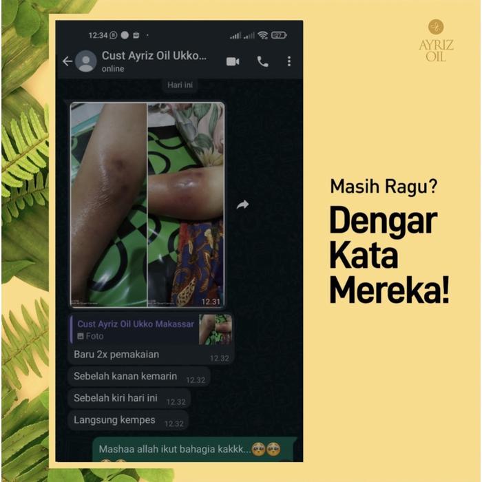AYRIZ OIL SURABAYA  TRAVEL SIZE 50ML MINYAK TERAPI  MINYAK