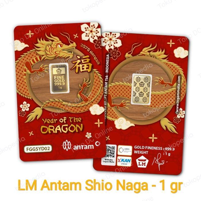 Lm Imlek Emas Shio Antam 1 Gram - Shio Naga Year Of The Dragon Tbk