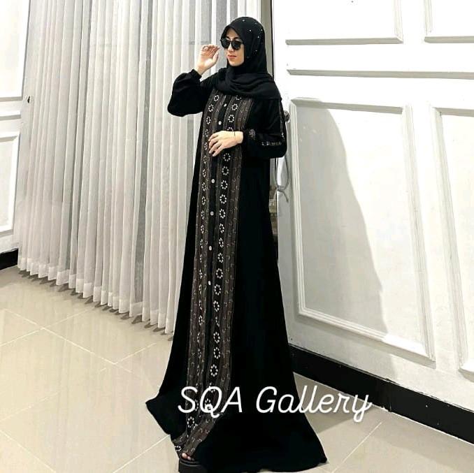 SQA Gallery Dress Ceruty Uniqlo Nyaman Simple Muslim Syar'i Dewasa Material Twill Uniqlo Mix Ceruty 