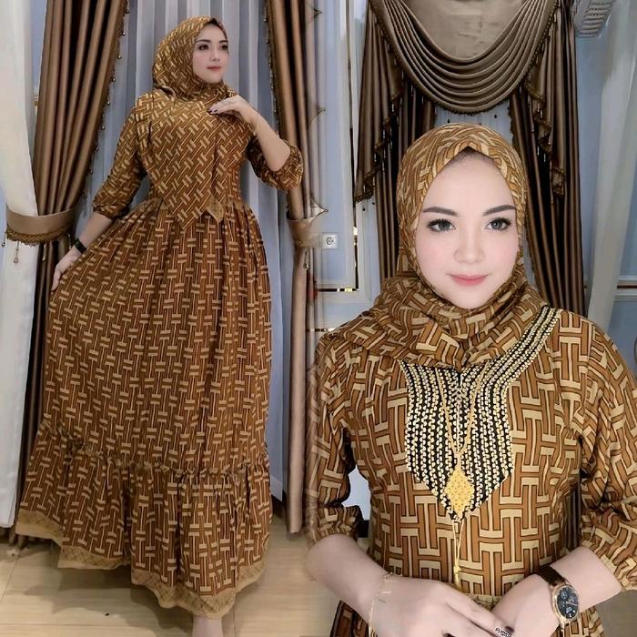 daster renda sultan viral set hijab