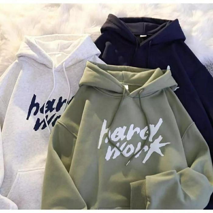 YULIA STORE HARDWORK SWEATER HOODIE JUMPER || HOODIE WANITA