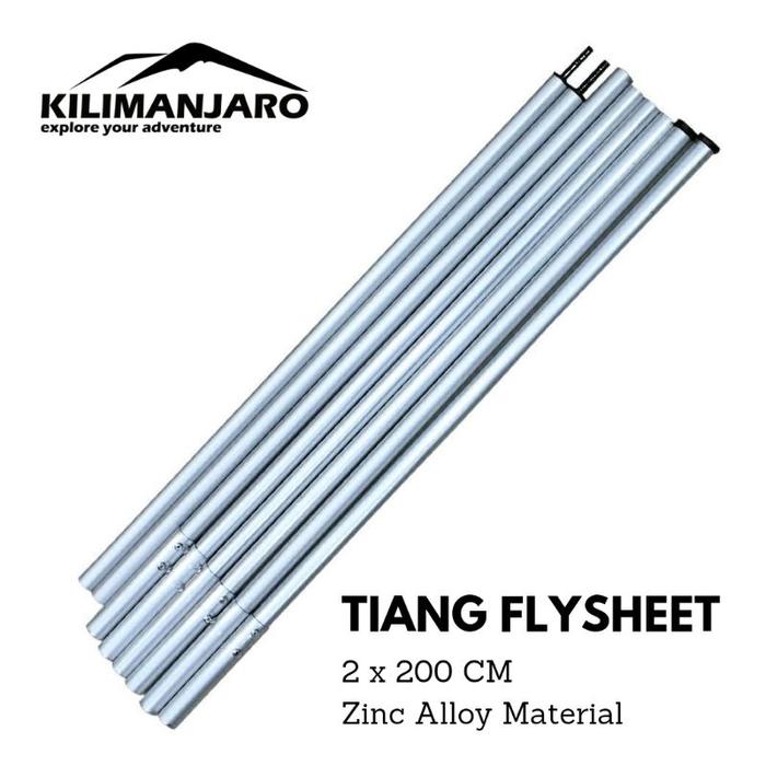 READY Tiang Flysheet 2 x 200 CM Alloy - Pole Flysheet - Awning Flysheet
