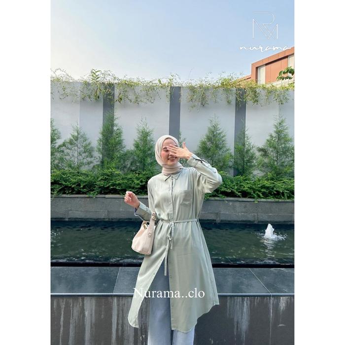 Terbaik Nurama - Akleema Long Tunic Twillrayon | Tunik Panjang Polos