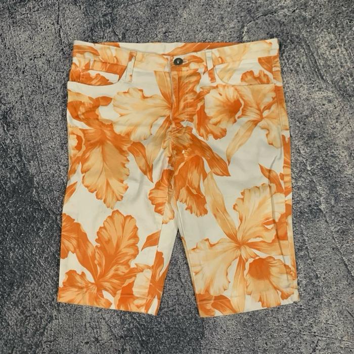 Celana Pendek Vintage Motif Floral Michel Klein Original