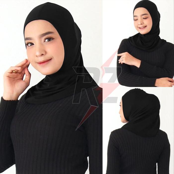 Jilbab Sport Hijab Instan Polos Olahraga Jersey Wanita Sport Kerudung Sporty Diving Voli Lari Bersep