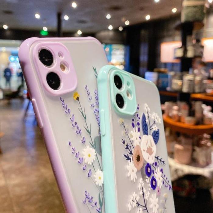CASING MOTIF BUNGA LANYARD VIVO V19 V20 V20 SE FOR CASING DOVE FLOWER CASE COVER FUZE MATTE CAMERA P
