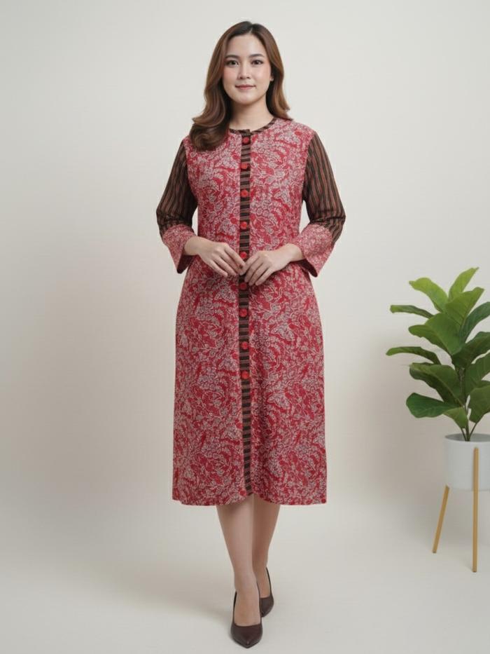 Tunik Semarangan by Carrea Batik Tunik Wanita Cantik Batik Cap Motif Asem Semarangan