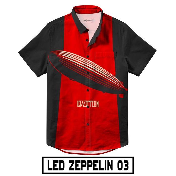 Kemeja Pria Tangan Pendek - Led Zeppelin