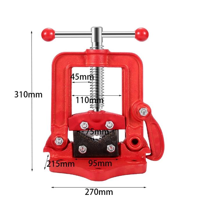 Heavy Duty Pipe Vice 2Inch 3Inch - Ragum Pipa Besi - Catok Pipa Besi - Penjepit Pipa 2Inci 3Inci