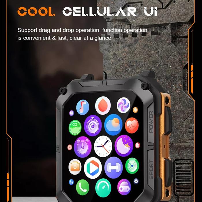 C20 PRO Smart Watch Men Bluetooth Call Outdoor Sports 1.83inch Large Screen Voice Assistant Fitness 