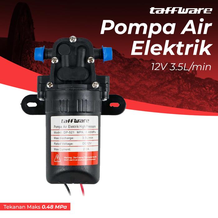 Taffware Pompa Air Elektrik High Pressure Water Pump 12V 3.5L/min - DP-521