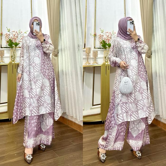 setelan celana batik dobby sutra, viscos sutra baju kondangan (tnya stok dahulu)