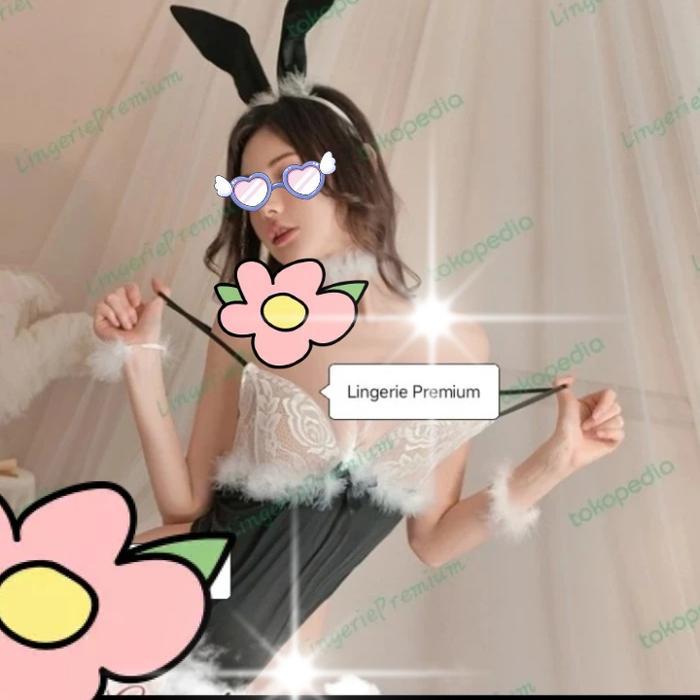 Lingerie cosplay kelinci jumsuit sexy