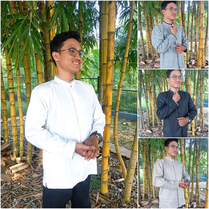 Baju Koko Dewasa ADZIKRI Pria Sultan / Katun Madinah Premium/ Saku Samping
