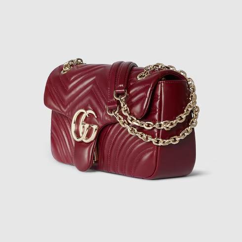 Tas messenger,Tas Premium Wanita,GG Marmont medium shoulder bag,red