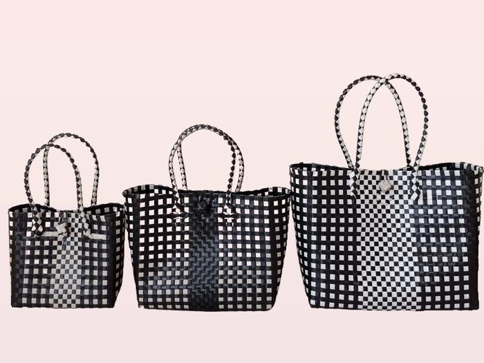 Tas Anyaman Plastik Belanja Hajatan Souvenir Hampers Sembako Kekinian model Aesthetic untuk ke Pasar