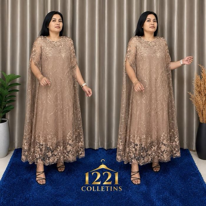 Dres tile/dres mewah/dres kondangan tile/dres tile mewah Dress Formal Panjang