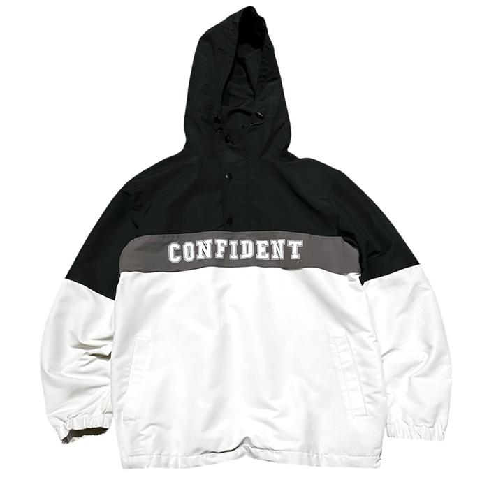 Jaket Hooded Ugiz Black/white Korean Original