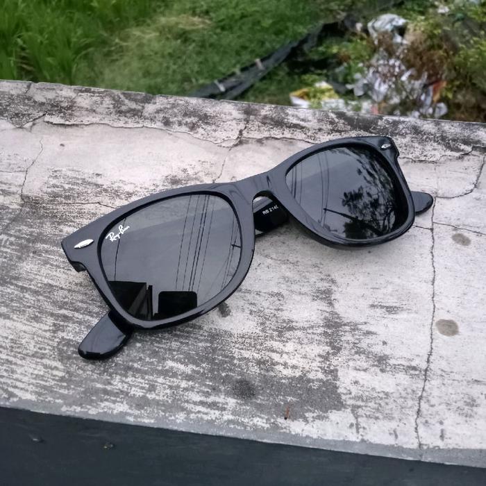 rayban vintage wayfarer rb2140 black glossy eboy size 50