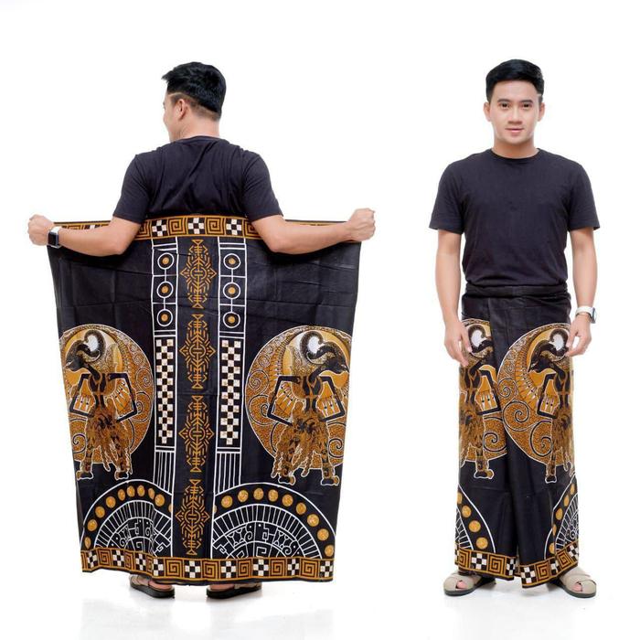 Sarung Batik Motif Terang Bulan Kuning