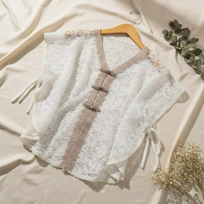 TUCA VEST OUTER BRUKAT KEKINIAN OUTER RENDA TREN OUTFIT LEBARAN 2025 Muslim Wanita Outer Safety Baju