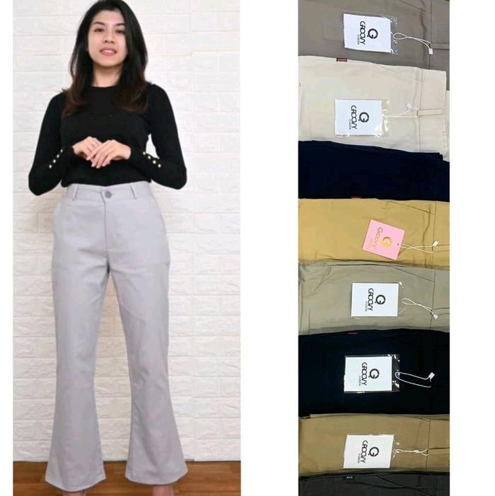 Celana katun cutbray by Groovy