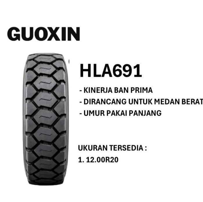 Guoxin HLA691 Ban Prima untuk Medan Berat Umur Pakai Panjang Ukuran 1.12.00R20