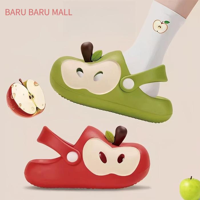 NEW Sandal anak laki-laki, sandal anak Fuji, sandal motif apel orang tua-anak, motif apel, sandal an