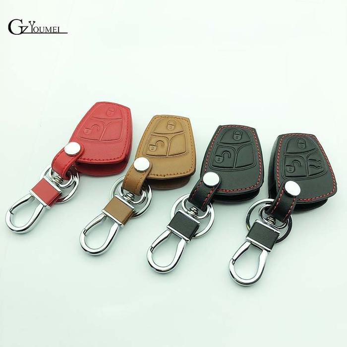 Car Leather Car Key Case Cover For Mercedes For Benz W203 W210 W211