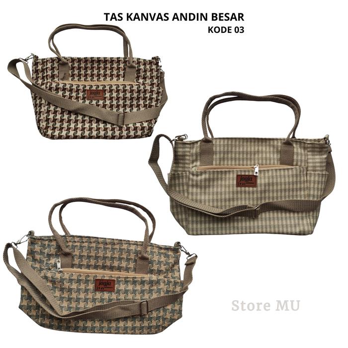 Tas Kanvas Andin Besar | Tas Murah | Tas Jinjing | Tas Wanita | Tas Pria | Tas Besar | Tas Jogja | O