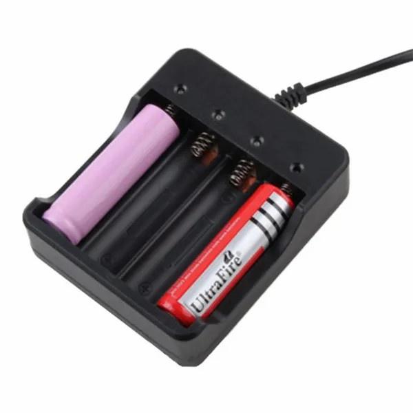 4 Slot Charger Baterai 18650 Senter Laser Auto Stop Indikator