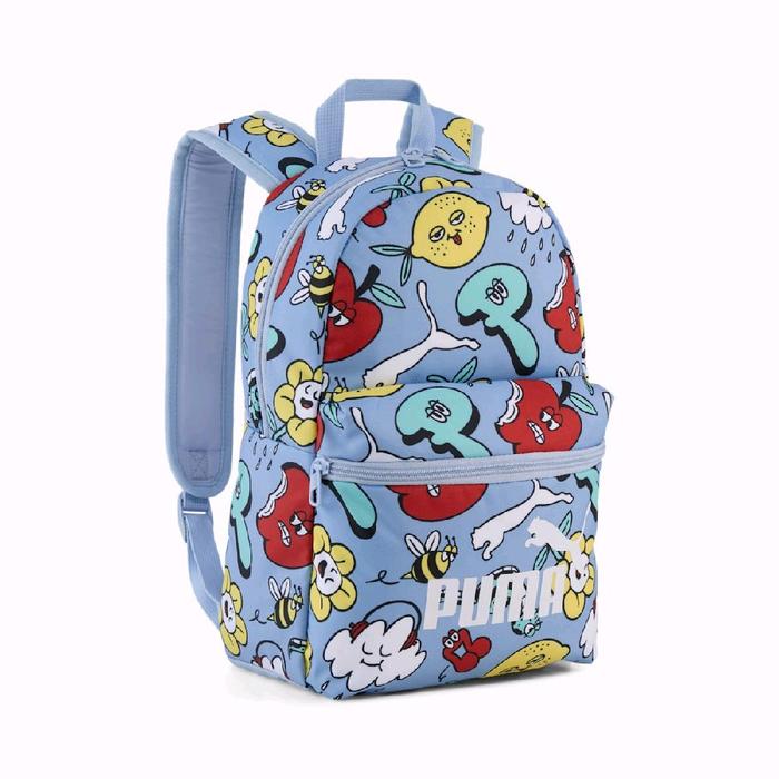 Tas Puma Phase AOP Small Junior Backpack Original Tas Ransel Anak dengan Desain Lucu dan Warna Biru 