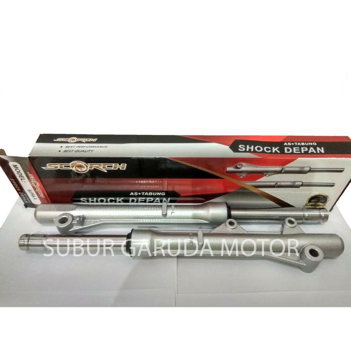 SHOCKBREAKER DEPAN SUPRA X 100 AS DENGAN TABUNG MERK SCORCH SEPASANG