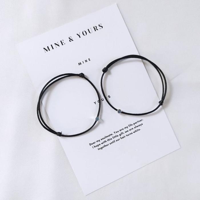 GELANG Couple Simpel PREMIUM | Gelang Couple Hitam Aesthetic | Gelang Hitam Couple