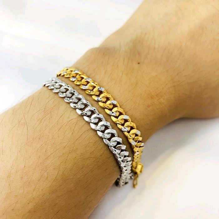 Gelang Rantai Mt Sisik Naga Emas Asli Kadar 700 16K Kuning Mas Gold
