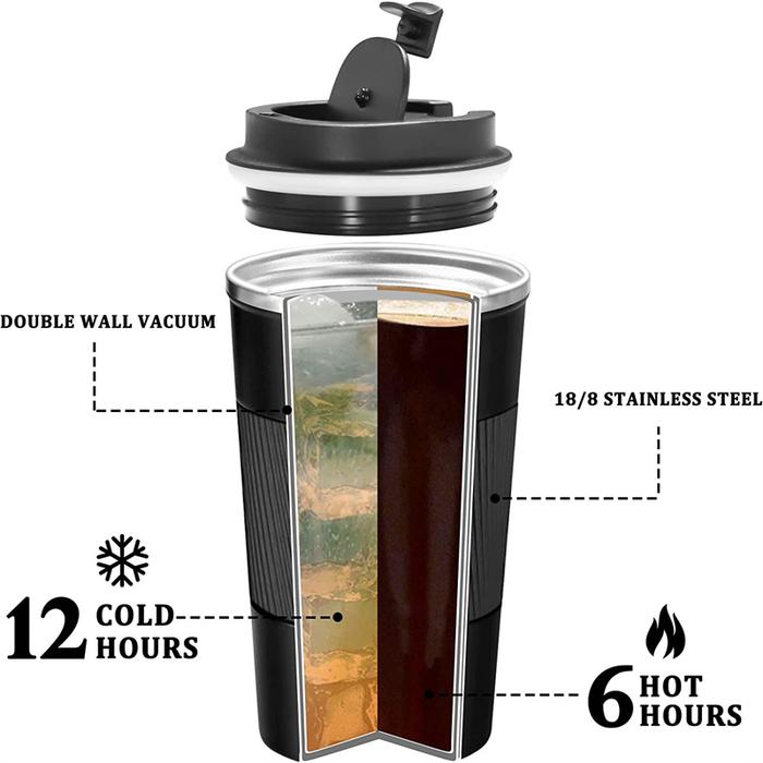 350ML Cangkir Termos Baja Tahan Karat Anti Bocor Termos Kopi Cangkir
