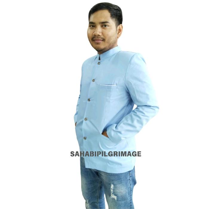 Jasko Mandarin Warna Biru langit Size 2XL/Jasko Mandarin Tasikmalaya/Jasko Pria/Jasko Polos/Jasko Ke