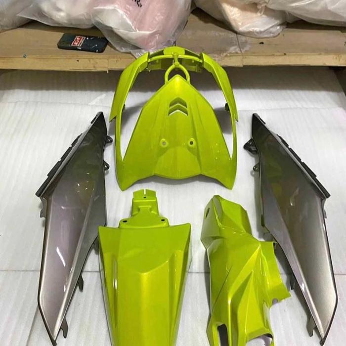 Cover full body halus beat fi 2014-2016 warna lime green x Grey