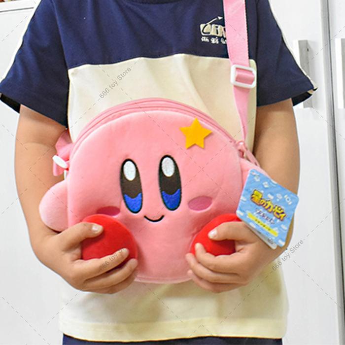 Kawaii Kirby Star Plush Messenger Bag Kirby Plush Toy Girl Handbag
