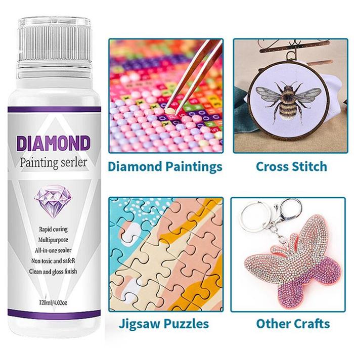 120ML Diamond Painting Sealer 5D Diamond Painting Glue Permanent Hold