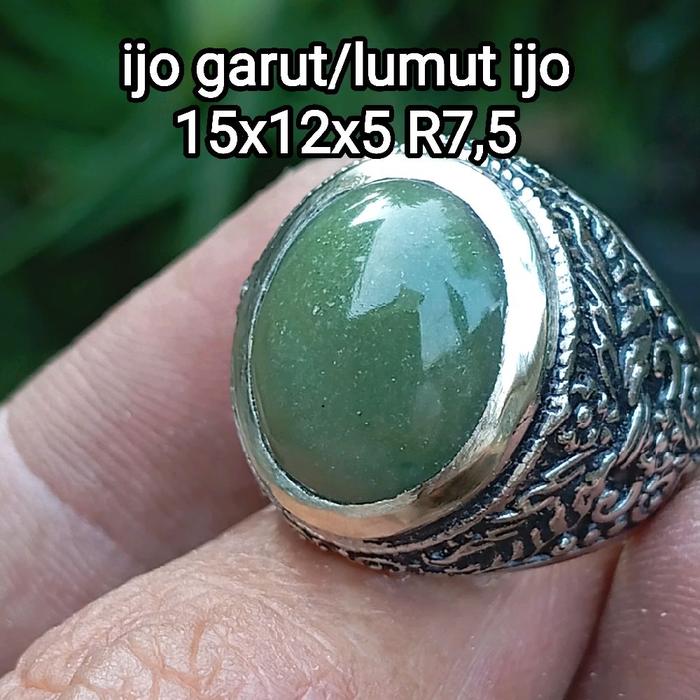 batu ijo garut/batu giok/batu bacan/Gelang perak bahar