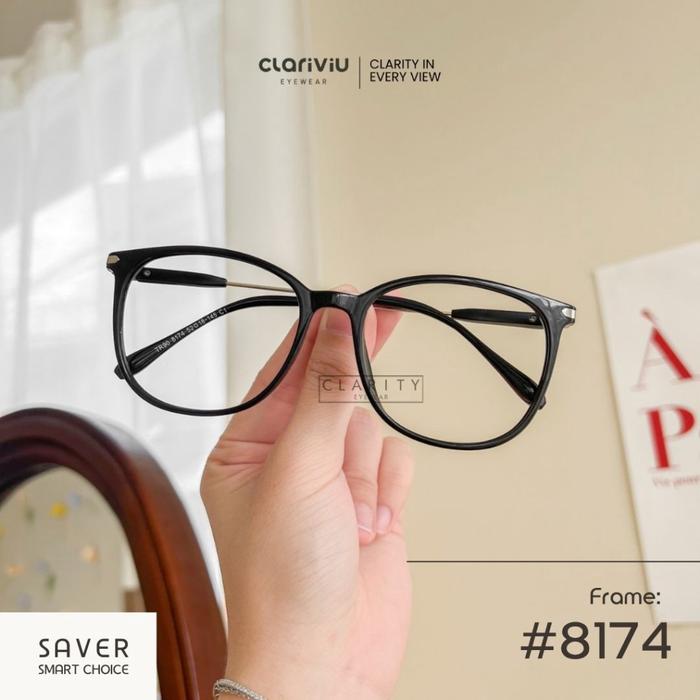 CLARIVIU #8174 Frame Kacamata Wanita/Pria Fashion Minus