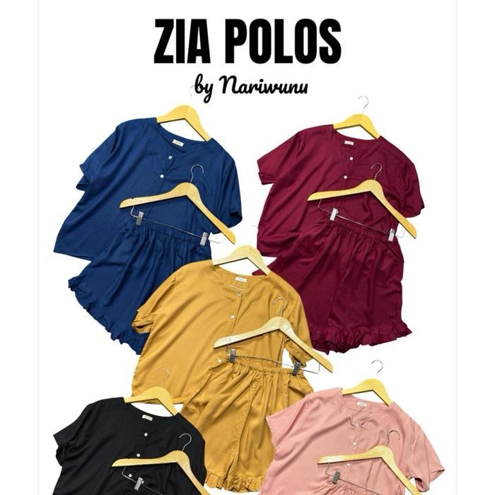 Nariwunu - Zia Piyama Polos Kancing Rayon Twill Lembut Grade A Super Babydoll Setelan Celana Pendek 