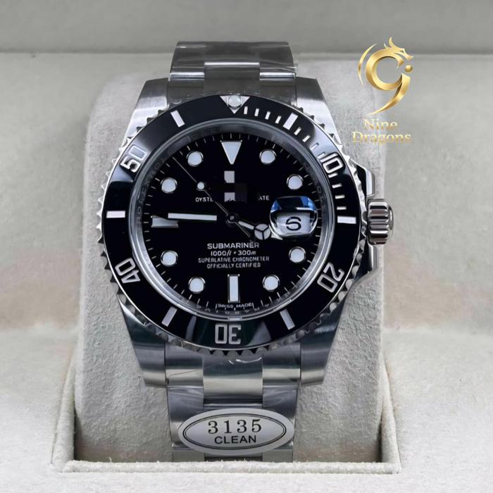 Jam tangan luxury model NDW1 Tier 5 Swiss Submariner Date & Submariner No Date black dial, CLEAN V3