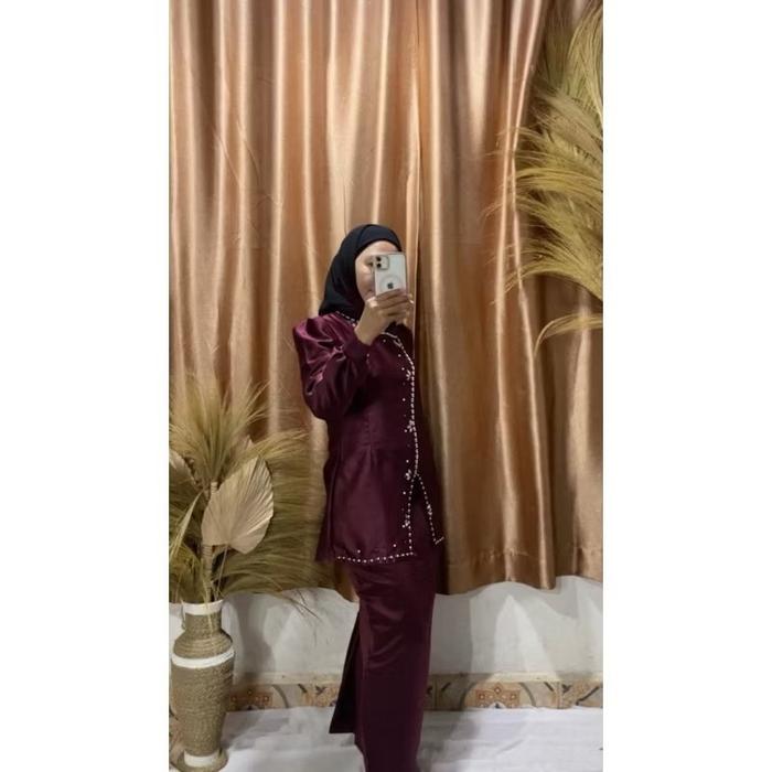Stelan baju kurung melayu wanita pakaian adat melayu Dress