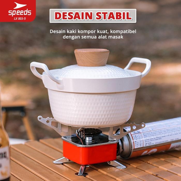 Speeds Kompor Camping Gas Alat Masak Mini Outdoor Kompor Lipat Nesting Stove Multifungsi 003-5