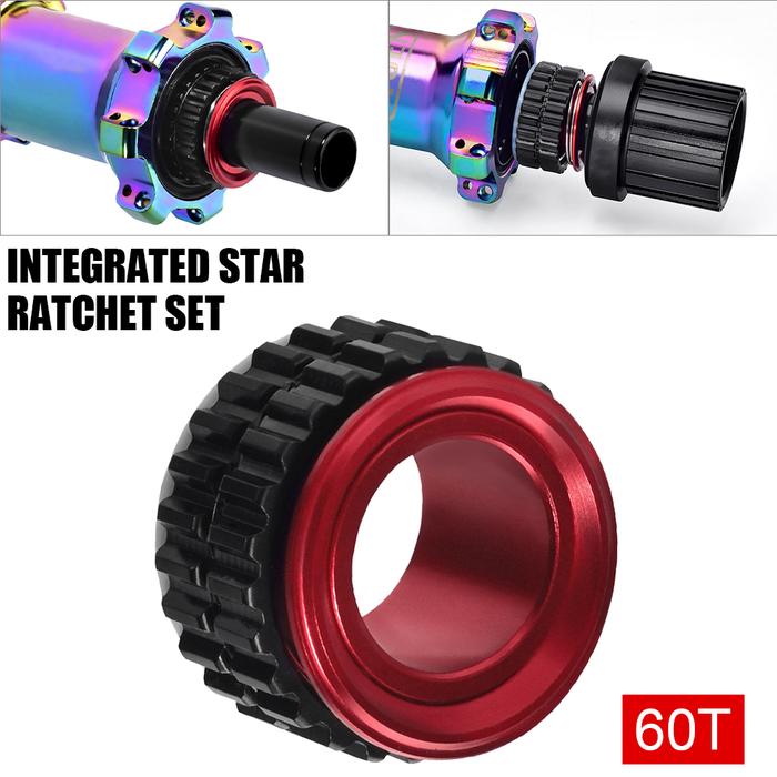 60T Bicycle Star Ratchet Bike Hub Service Upgrade Kit 6-degree for DT