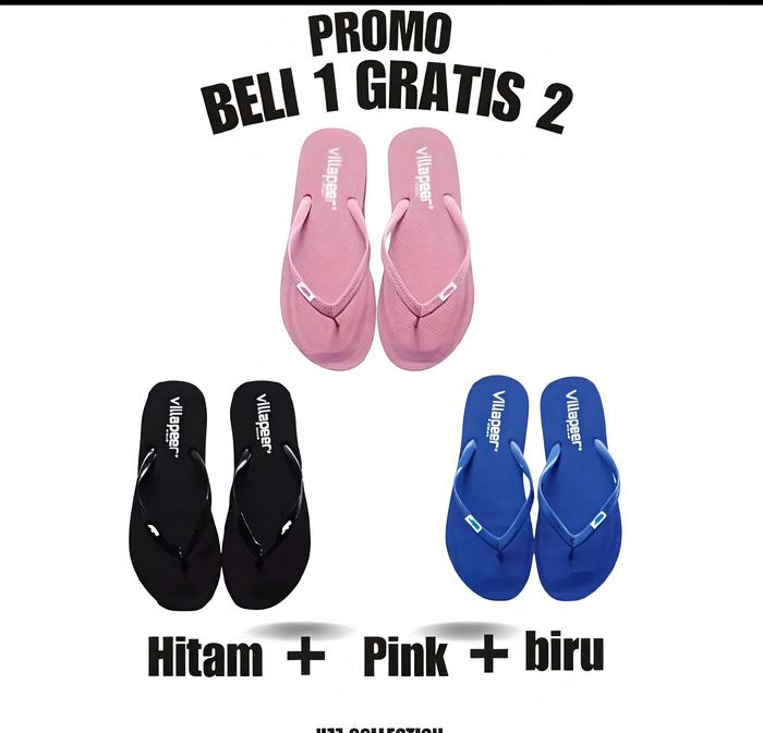 Beli 3 Lebih Hemat Sandal Villapeer Sandal Jepit Wanita Korea Ketebalan Sandal 14mm Lebih Tebal Kare