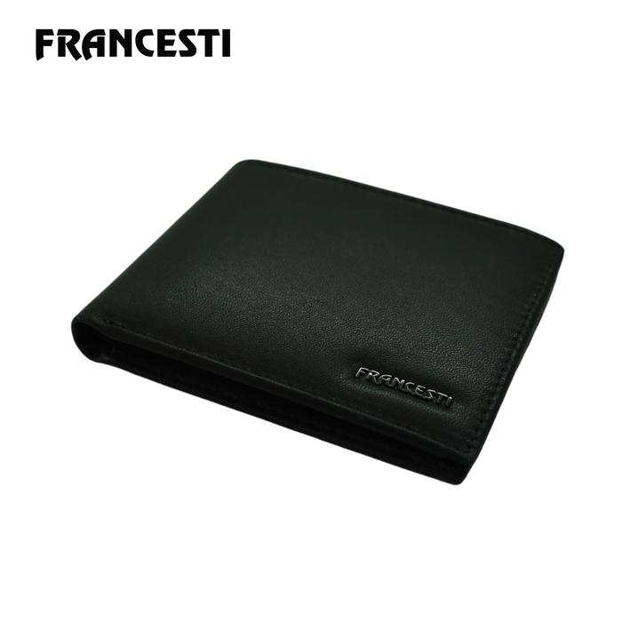 ORIGINAL Francesti Dompet Pria/Wanita Genuine Leather 161 Black(Hitam) kulit asli original